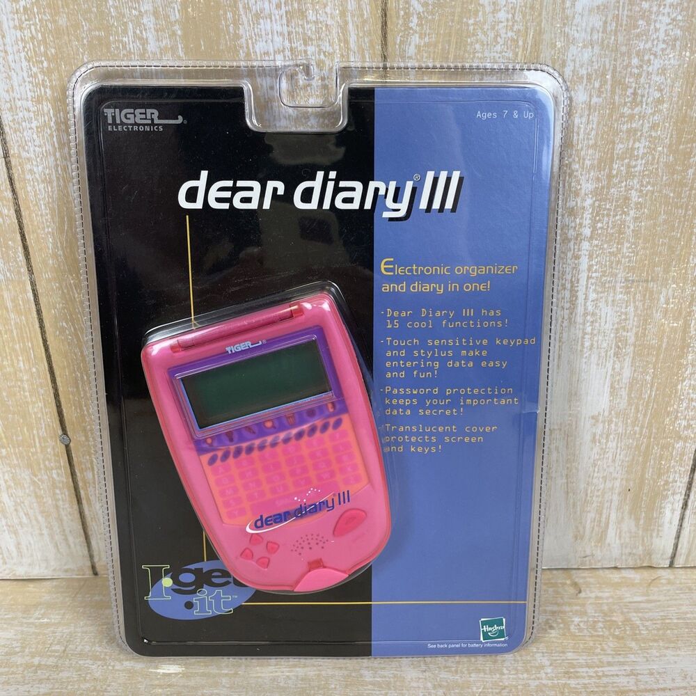 NEW Vintage 2001 Dear Diary III Organizer & Diary Pink Hasbro Tiger Electronic